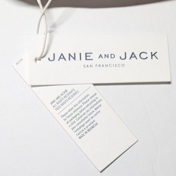 Janie & Jack Baby Sun Hat Bucket Palm Tree Striped 0-3 Months 100% Cotton - Picture 8 of 8